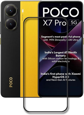 EITANSHA CREATION Edge To Edge Tempered Glass for POCO X7 Pro 5G, POCO X7 Pro(Pack of 1)