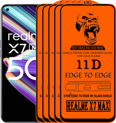 CYOR Edge To Edge Tempered Glass for REALME X7 MAX(Pack of 5)