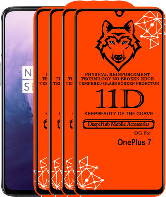 DeepzHub Edge To Edge Tempered Glass for OnePlus 7(Pack of 4)