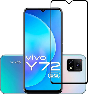 bediwell Edge To Edge Tempered Glass for Vivo Y72 5G(Pack of 1)