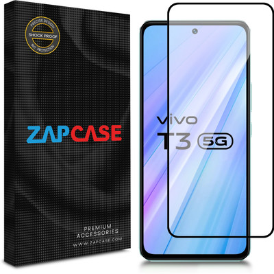 Zapcase Edge To Edge Tempered Glass for Vivo T3 5G(Pack of 1)