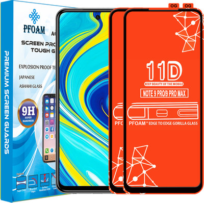 PFOAM Edge To Edge Tempered Glass for REDMI NOTE 9 PRO MAX(Pack of 2)