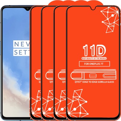 Qyist Edge To Edge Tempered Glass for Oneplus 7T(Pack of 4)