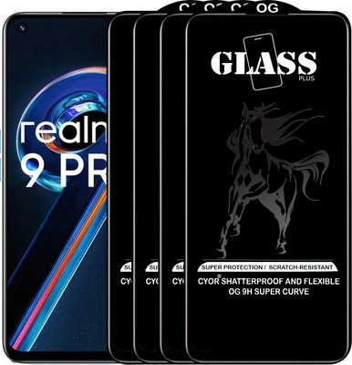 CYOR Edge To Edge Tempered Glass for REALME 9 PRO(Pack of 4)