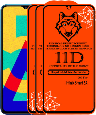 CRodible Edge To Edge Tempered Glass for Infinix Smart 5A(Pack of 3)
