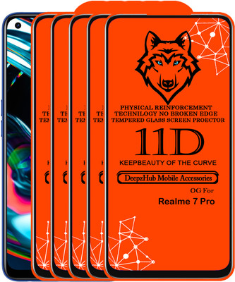 CRodible Edge To Edge Tempered Glass for Realme 7 Pro(Pack of 5)