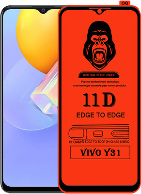 Laxdom Edge To Edge Tempered Glass for VIVO Y31(Pack of 1)