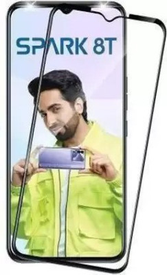 VISHZONE Edge To Edge Tempered Glass for Tecno Spark 8T(Pack of 1)