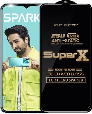 Qyist Edge To Edge Tempered Glass for TECNO SPARK 8(Pack of 1)