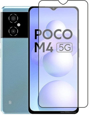 ChutPutMart Edge To Edge Tempered Glass for Premium Protector Full HD Poco M4 5G(Pack of 1)
