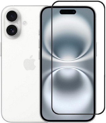 AKSHUD Edge To Edge Tempered Glass for Apple iPhone 16 Plus, iPhone 16 Plus(Pack of 1)
