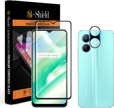 MS-Shield Edge To Edge Tempered Glass for Realme C33, With Camera Lens Protector(Pack of 1)