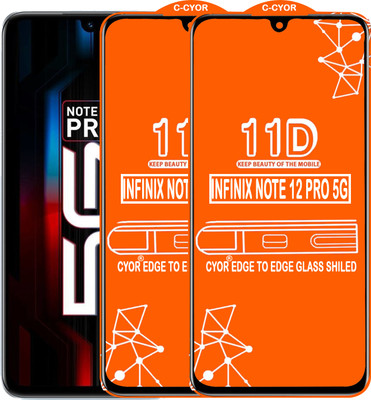 CYOR Edge To Edge Tempered Glass for INFINIX NOTE 12 PRO 5G(Pack of 2)