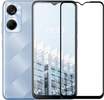 NIMMIKA ENTERPRISES Edge To Edge Tempered Glass for Tecno Pop 6 Pro(Premium Tempered Glass | Edge-to-Edge Coverage | Full Coverage | Ultra-Thin Design | Oleophobic Coating | Case-Friendly Design | Crystal Clear Display | Residue-Free Removal)(Pack of 1)