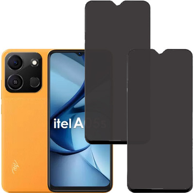 KARTRAY Edge To Edge Tempered Glass for itel A05s, privacy Glass(Pack of 2)