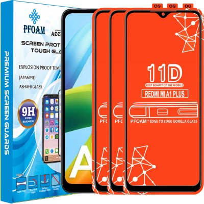 PFOAM Edge To Edge Tempered Glass for REDMI MI A1 PLUS(Pack of 3)