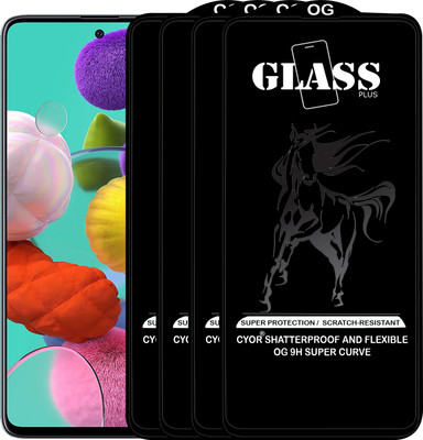 CYOR Edge To Edge Tempered Glass for SAMSUNG A51(Pack of 4)