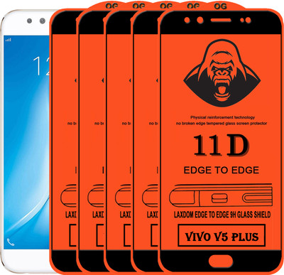 Laxdom Edge To Edge Tempered Glass for VIVO V5 PLUS(Pack of 5)