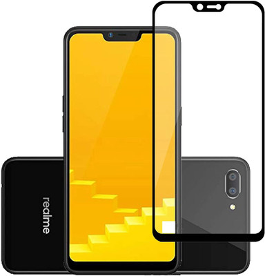 NIMMIKA ENTERPRISES Edge To Edge Tempered Glass for Realme C1(Premium Tempered Glass | Cobra Scale Texture | Full Coverage | Ultra-Thin Design | Oleophobic Coating | Case-Friendly Design | Crystal Clear Display | Residue-Free Removal)(Pack of 1)