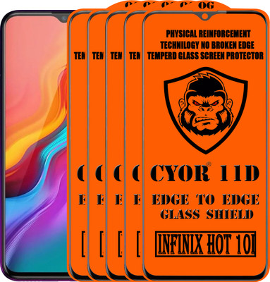 CYOR Edge To Edge Tempered Glass for INFINIX HOT 10I(Pack of 5)