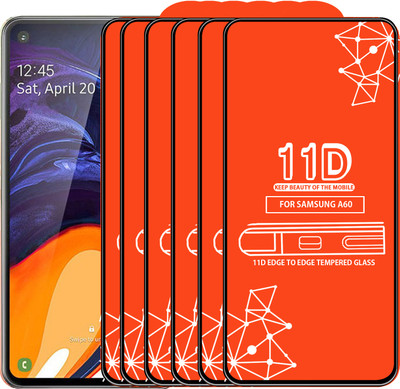 Qyist Edge To Edge Tempered Glass for Samsung Galaxy A60(Pack of 6)