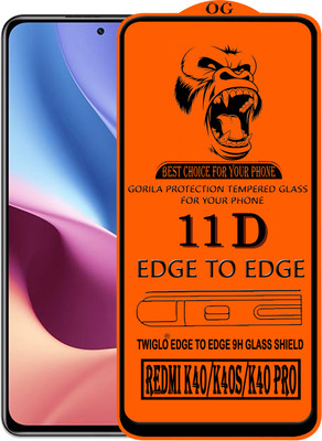 TWIGLO Edge To Edge Tempered Glass for REDMI K40(Pack of 1)