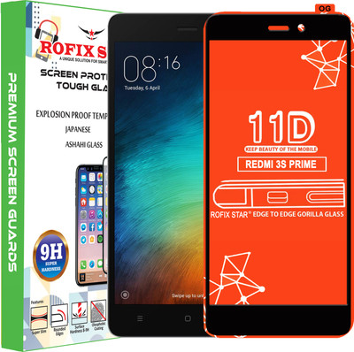 Rofix star Edge To Edge Tempered Glass for Mi Redmi 3S Prime(Pack of 1)