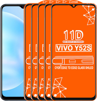 CYOR Edge To Edge Tempered Glass for VIVO Y52S(Pack of 5)
