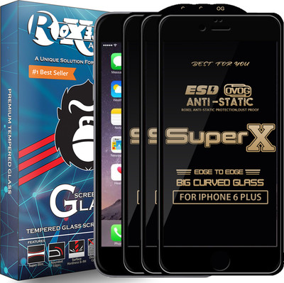 Roxel Edge To Edge Tempered Glass for Apple iPhone 6 Plus(Pack of 3)