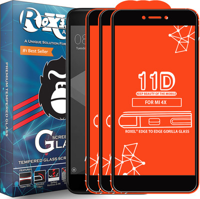 Roxel Edge To Edge Tempered Glass for Mi Redmi 4X(Pack of 3)