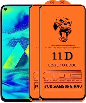 9H Edge To Edge Tempered Glass for Samsung Galaxy M40 -9H-9H9H Hard 2.5D with Full Installation Kit(Pack of 2)