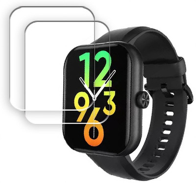 SOMTONE Edge To Edge Tempered Glass for DIZO D PRO 1.85 INCH SMARTWATCH SCREEN GUARD(Pack of 2)