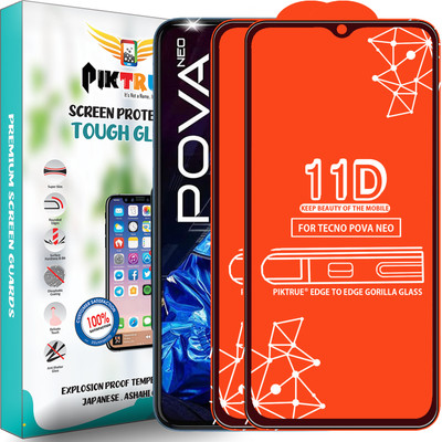 PikTrue Edge To Edge Tempered Glass for Tecno Pova Neo(Pack of 2)