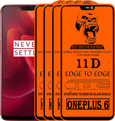 CYOR Edge To Edge Tempered Glass for OnePlus 6(Pack of 4)