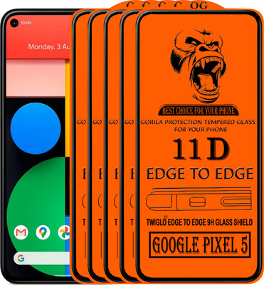 TWIGLO Edge To Edge Tempered Glass for GOOGLE PIXEL 5(Pack of 5)