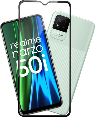 HUPSHY Edge To Edge Tempered Glass for realme Narzo 50i(Pack of 1)