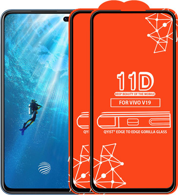 Qyist Edge To Edge Tempered Glass for Vivo V19(Pack of 2)