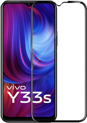 GLOBAL NOMAD Edge To Edge Tempered Glass for vivo Y33s, vivo Y21(Pack of 1)
