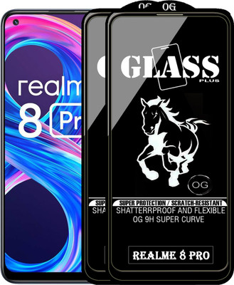 PFOAM Edge To Edge Tempered Glass for REALME 8 PRO(Pack of 2)