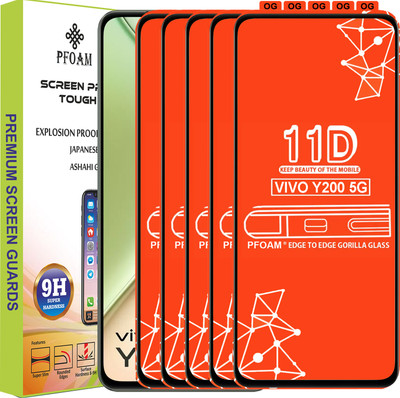 PFOAM Edge To Edge Tempered Glass for VIVO Y200 5G(Pack of 5)