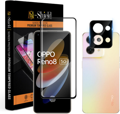 MS-Shield Edge To Edge Tempered Glass for OPPO Reno 8 5G, With Camera Lens Protector(Pack of 1)
