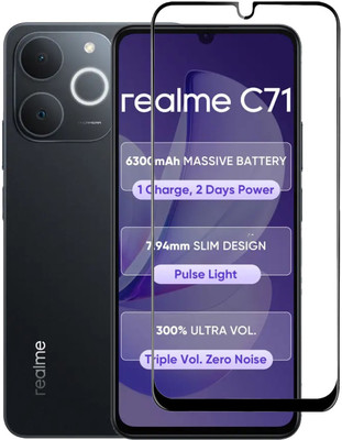 NKCASE Edge To Edge Tempered Glass for Realme C71(Pack of 1)