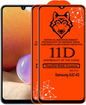 CRodible Edge To Edge Tempered Glass for Samsung Galaxy A32 4G(Pack of 2)