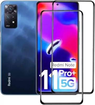 HIE POWER Edge To Edge Tempered Glass for Redmi Note 11 Pro Plus 5G -[ 9H Tempered Glass, With Installation Kit ]-11D(Pack of 2)