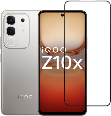 BRENZZ Edge To Edge Tempered Glass for IQOO Z10X 5G, iqoo z10x 5G(Pack of 1)