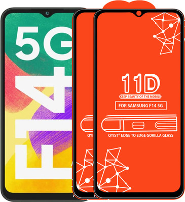 Qyist Edge To Edge Tempered Glass for Samsung F14 5G(Pack of 2)