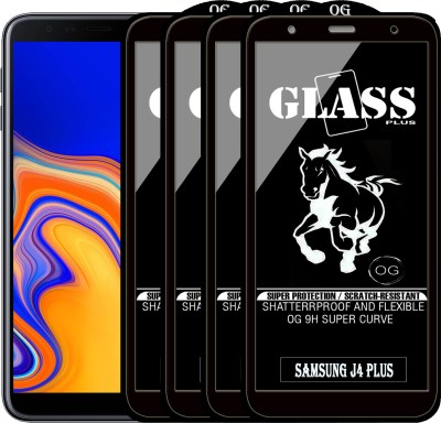 PFOAM Edge To Edge Tempered Glass for SAMSUNG GALAXY J4 PLUS(Pack of 4)