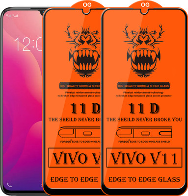Forego Edge To Edge Tempered Glass for Vivo V11(Pack of 2)