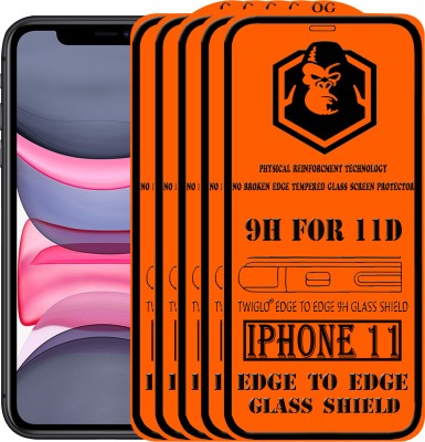 TWIGLO Edge To Edge Tempered Glass for Apple IPHONE 11(Pack of 5)