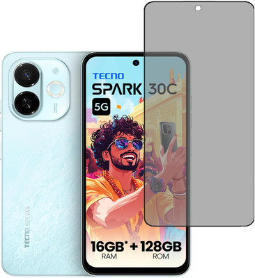 KARTRAY Edge To Edge Tempered Glass for Tecno Spark 30C 5G, Privacy Glass(Pack of 1)